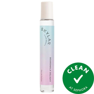 SKYLAR Boardwalk Delight Eau de Parfum - Hypoallergenic Vegan Perfume for Sensitive Skin SKYLAR Boardwalk Delight Eau de Parfum - Hypoallergenic Vegan Perfume Eau de Parfum, Hypoallergenic fragrance, Vegan perfume, Cruelty-free beauty products, Warm & Spicy fragrances, Sensitive skin friendly, Perfume for women, SKYLAR fragrances, Cloud-shaped bottle, Vanilla fragrance, Cotton Candy scent, Coconut Milk perfume, Nourishing fragrances, Women's perfume, Ethical beauty products, Perfume gift ideas