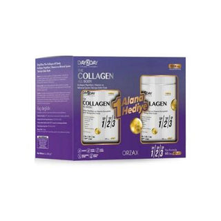 Day2Day Halal Collagen Supplement with Vitamin C & Hyaluronic Acid - 600g (2 x 300g) Day2Day Halal Collagen Supplement - 600g collagen supplement, halal collagen, vitamin C collagen, gluten-free dietary supplement, hyaluronic acid supplement, skin health, joint health, halal certified, gluten-free, lactose-free, sugar-free, beauty from within, anti-aging, wellness supplements