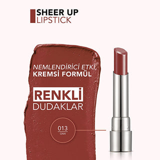 Flormar Sheer Up Gaia: Moisturizing Semi-Transparent Lipstick for Natural, Glossy Lip Color | Hydrating, Lightweight & Creamy Flormar Sheer Lipstick: Natural, Glossy, & Moisturizing sheer lipstick, moisturizing lipstick, natural lip color, glossy lipstick, semi-transparent lipstick, hydrating lipstick, creamy lipstick, Flormar lipstick, natural finish lipstick, lightweight lipstick, lipstick, lip color, lip gloss, makeup, cosmetics, beauty, natural makeup look, dry lips, chapped lips, easy-to-apply makeup, 