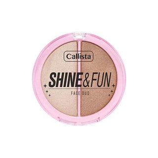 Callista Makeup Palette - Shine & Fun Face Duo Blush & Highlighter for Long-Lasting Glow Callista Makeup Palette for Long-Lasting Glow Makeup Palette, Blush and Highlighter Duo, Long-lasting Makeup, Multifunctional Cosmetics, Satin Finish Makeup, Beauty Essentials, Cosmetic Products, Makeup for Daily Use, Natural Glow, Sun-Kissed Look