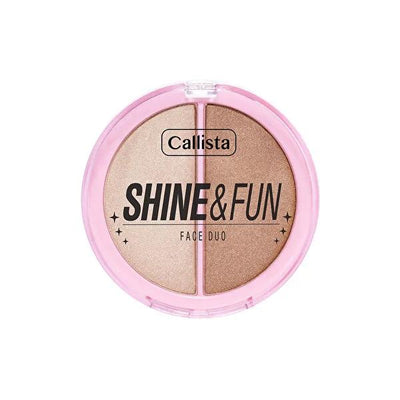 Callista Makeup Palette - Shine & Fun Face Duo Blush & Highlighter for Long-Lasting Glow