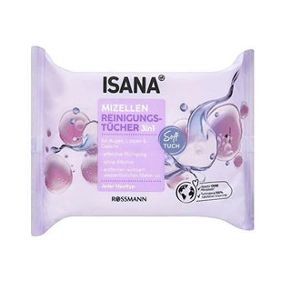 Isana 3-in-1 Facial Cleansing Wipes for Dry & Sensitive Skin - Gentle Makeup Remover Wipes, Alcohol Free - 25 Count Isana Facial Cleansing Wipes - Gentle Makeup Remover for Sensitive Skin facial cleansing wipes, makeup remover wipes, sensitive skin wipes, dry skin wipes, alcohol free wipes, 3 in 1 cleansing wipes, waterproof makeup remover, gentle facial wipes, Isana cleansing wipes, makeup removal, skincare, sensitive skin care, dry skin care, alcohol-free, gentle cleansing, face wipes, travel wipes, beaut