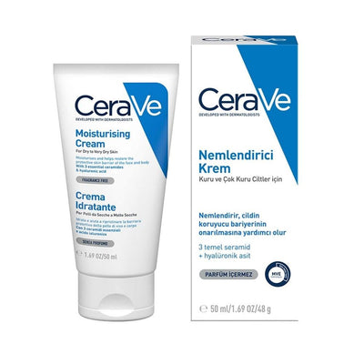 CeraVe Moisturizing Cream 50ml - Hydrating Cream for Dry Skin, Repairs Skin Barrier