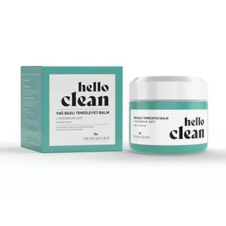Herbaderm Hello Clean: Oleanolik Acid Oil-Based Cleansing Balm - Gentle & Effective Makeup Remover for Clear, Balanced Skin (100ml / 3.38 fl oz) Herbaderm Cleansing Balm: Gentle Oil Cleanser & Makeup Remover oil based cleanser, cleansing balm, makeup remover, pore minimizing cleanser, oleanolik acid cleanser, gentle makeup remover, waterproof makeup remover, oil cleanser for oily skin, fragrance free cleanser, alcohol free makeup remover, oil based cleanser, cleansing balm, makeup removal, pore minimizing, 