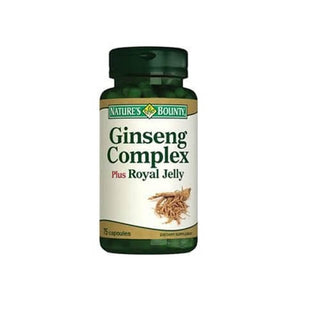 Nature's Bounty Ginseng Complex Plus Royal Jelly Dietary Supplement - Natural Energy Support with Panax Ginseng, Vitamin B12 - 75 Capsules Ginseng Complex with Royal Jelly - Natural Energy Boost Ginseng Complex, Royal Jelly Supplement, Vitamin B12, Dietary Supplement, Natural Energy Support, Health Supplements, Wellness Products, Energy Boost, Vitality Support, Immune Function, Skin Health, Natural Health, Supplement Capsules