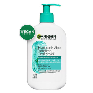 Garnier Hyaluronic Aloe Vera Facial Cleanser: Hydrating, Soothing Vegan Face Wash for Sensitive Skin - Sulfate-Free, 8.45 fl oz Garnier Hyaluronic Aloe Cleanser | Hydrating Vegan Face Wash hyaluronic acid cleanser, aloe vera facial cleanser, vegan face wash, sulfate-free cleanser, hydrating face wash, soothing facial cleanser, sensitive skin cleanser, Garnier cleanser, face wash, cleanser, facial cleanser, hyaluronic acid, aloe vera, glycerin, vegan, sulfate-free, hydrating, soothing, sensitive skin, skin c