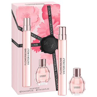 Viktor & Rolf Flowerbomb Eau de Parfum Mini Set: Jasmine, Orange Blossom & Patchouli - Travel Perfume Gift Set for Women Flowerbomb Perfume Set: Travel Size Floral Fragrance for Women Flowerbomb perfume, Eau de Parfum set, Floral perfume for women, Travel size perfume, Mini perfume set, Jasmine orange blossom patchouli perfume, Warm floral fragrance, Perfume gift set, Feminine fragrance, floral scents, travel-sized perfumes, luxurious fragrance, women's perfume, Jasmine, Orange Blossom, Patchouli, warm flor