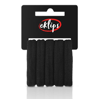 Eklips: Large Black Elastic Hair Ties (5-Pack) | Comfortable, Non-Damaging, & Durable Hair Accessories for All Hair Types Eklips Hair Ties: Large, Black, Non-Damaging Elastic Bands (5-Pack) Hair ties, Large hair ties, Black hair ties, Elastic hair ties, Hair accessories, Non-damaging hair ties, Hair styling accessories, Durable hair ties, Thick hair ties, Soft hair ties, hair tie set, hair styling, hair care, black elastic bands, ponytail holders, hair bands, women's accessories, girls accessories, all hair