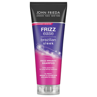John Frieda Brazilian Sleek Smoothing Shampoo for Frizzy Hair - 8.45 fl oz - Frizz Control & Keratin Hair Care John Frieda Smoothing Shampoo - Frizz Control & Keratin Smoothing Shampoo, Frizz Control, Keratin Hair Care, Anti-Frizz Shampoo, Brazilian Sleek Hair Products, Hair Smoothing Products, Frizzy Hair Solutions, Hydrating Shampoo, Daily Hair Care, Salon Quality Hair Products, John Frieda Products