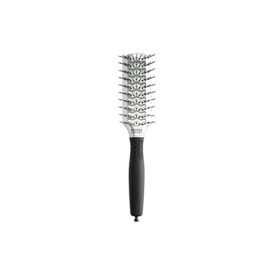 Olivia Garden Double Tunnel Hair Brush - Silver, Detangling & Styling for Long/Curly Hair