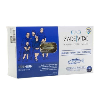 Zade Vital Premium Omega 3 Fish Oil 500 mg 45 Capsules