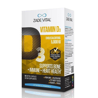 Zade Vital Vitamin D3 1000 IU 30 Capsules