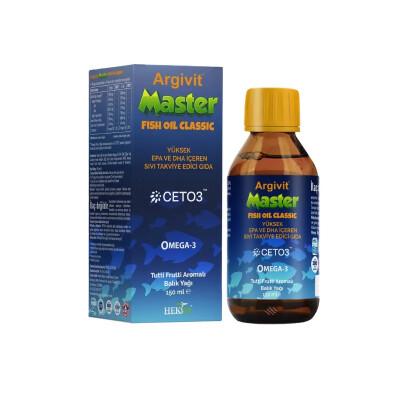 Argivit Master Fish Oil: Omega-3 EPA DHA for Brain & Heart Health - Liquid Vitamin E Supplement for Children & Adults