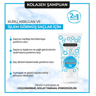 Morfose Collagen Shampoo for Dry Hair - 1.69 fl oz, Gentle Cleansing & Nourishment Morfose Collagen Shampoo for Dry Hair Collagen Shampoo, Dry Hair Care, Hair Nourishment, Gentle Shampoo, Healthy Hair Growth, Hair Care, Hair Health, Moisturizing Shampoo, Collagen for Hair, Dry Hair Solution, Hair Repair, Nourishing Shampoo