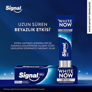 Signal White Now Teeth Whitening Toothpaste: Instant & Long-Lasting White Smile, Removes Stains, Promotes Dental Hygiene - Complete Oral Care Signal White Now: Teeth Whitening Toothpaste - Whiter Smile! teeth whitening toothpaste, teeth whitening, white teeth, remove tooth stains, Signal White Now, Signal White System, dental hygiene, oral care, whitening toothpaste, brighter smile, stain removal, fluoride, cavity protection, enamel protection, gentle cleaning, daily use, confident smile, oral health, natur
