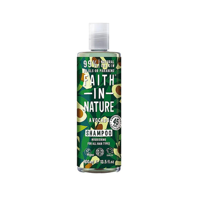 Faith In Nature Avocado Nourishing Shampoo for All Hair Types - 400ml Natural Hair Care