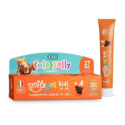 Smile Yes Kids Cola Jelly Toothpaste: Natural, Fluoride & SLS Free for Ages 3-6 | Gentle Low Abrasion Formula for Toddle